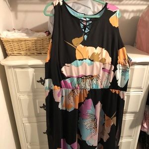 Fully lined Lane Bryant maxi dress